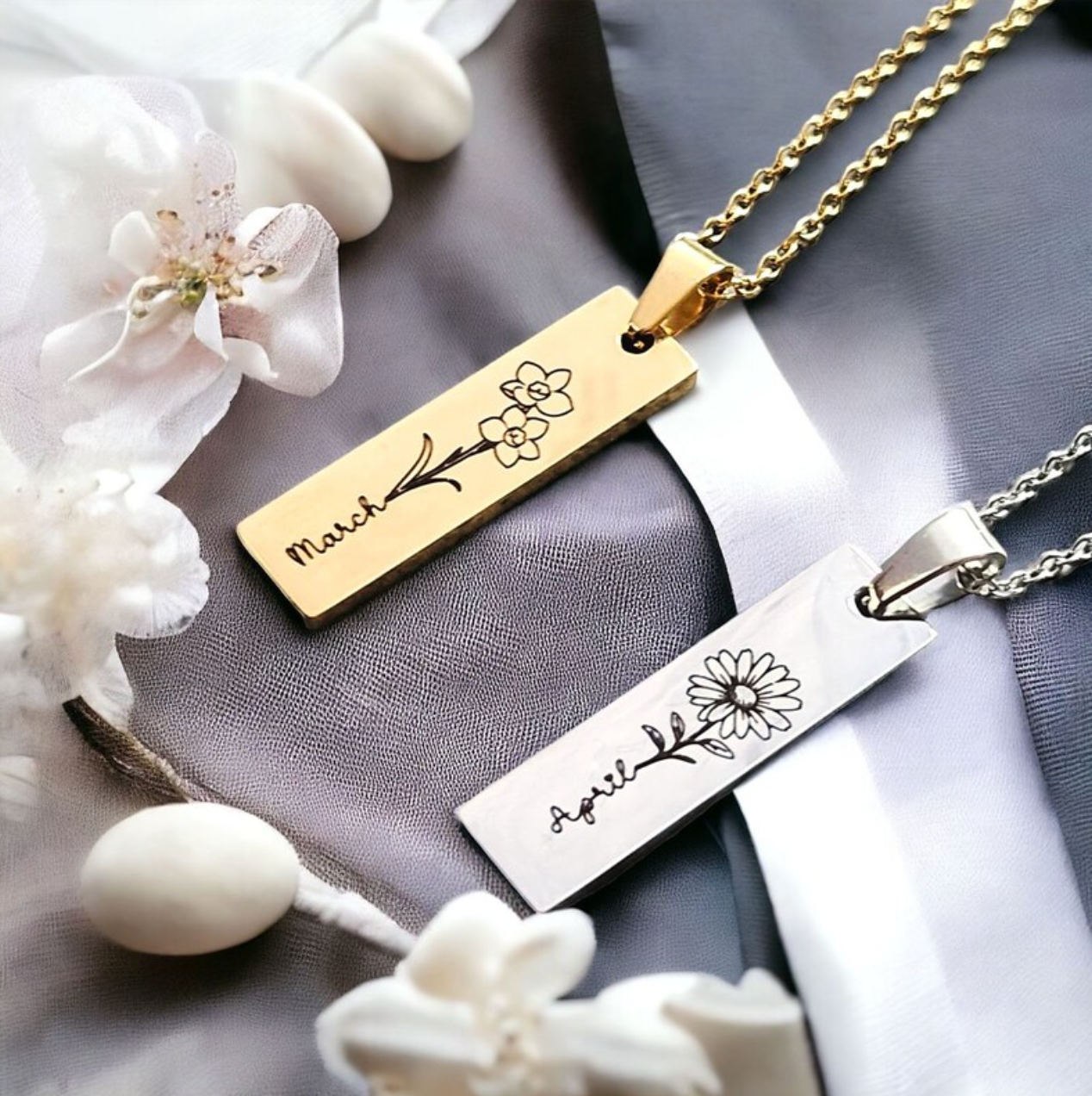 Hidden name pendant necklace