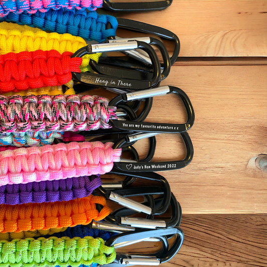 Personalised Paracord Carabiners