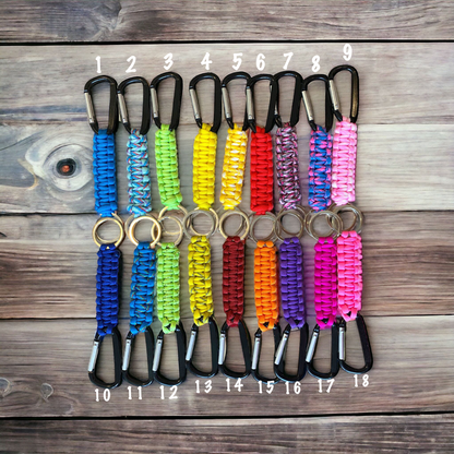 Personalised Paracord Carabiners