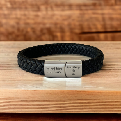 Personalised Men's Message Bracelet