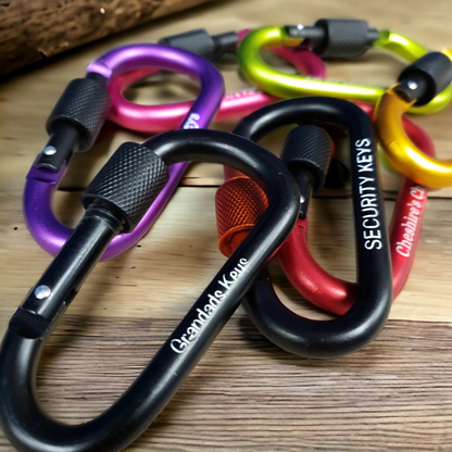 Personalised Locking Carabiners