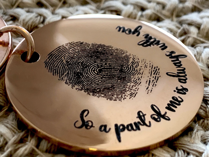 Personalised Thumb / Finger Print Keyring