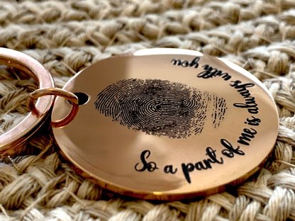 Personalised Thumb / Finger Print Keyring