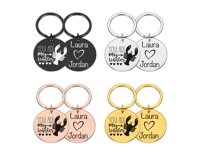 Personalised You Are My Lobster Keyring