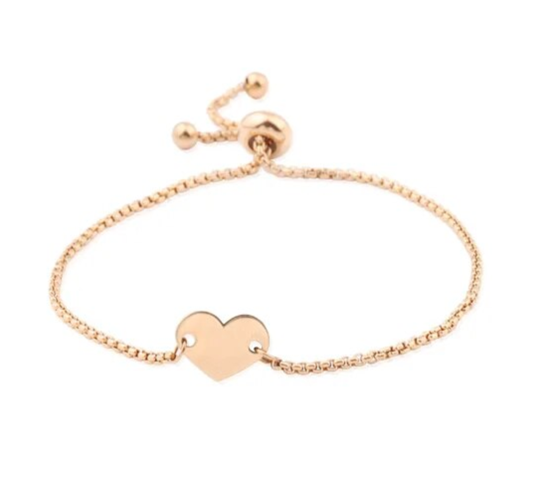 Personalised Heart Charm Bracelet