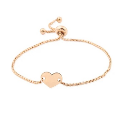 Personalised Heart Charm Bracelet