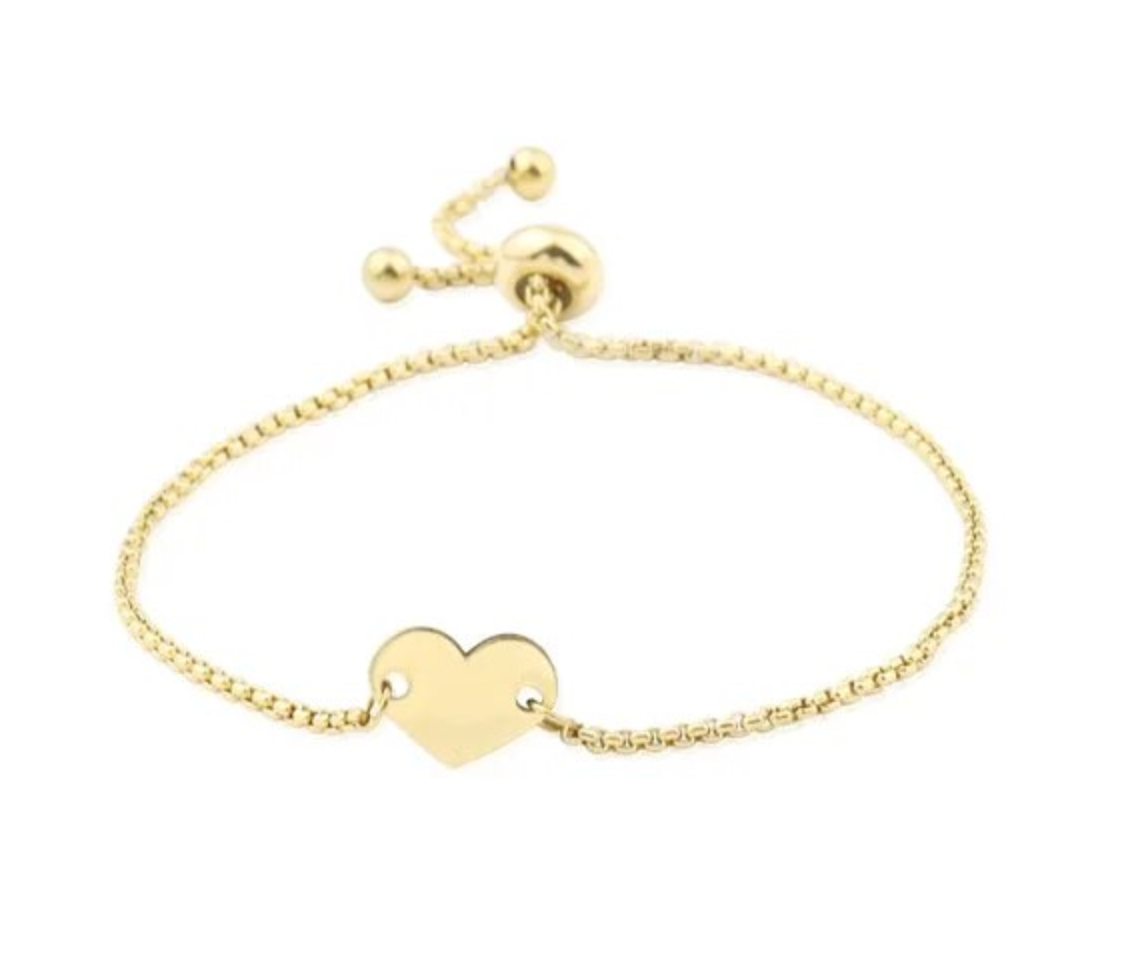 Personalised Heart Charm Bracelet