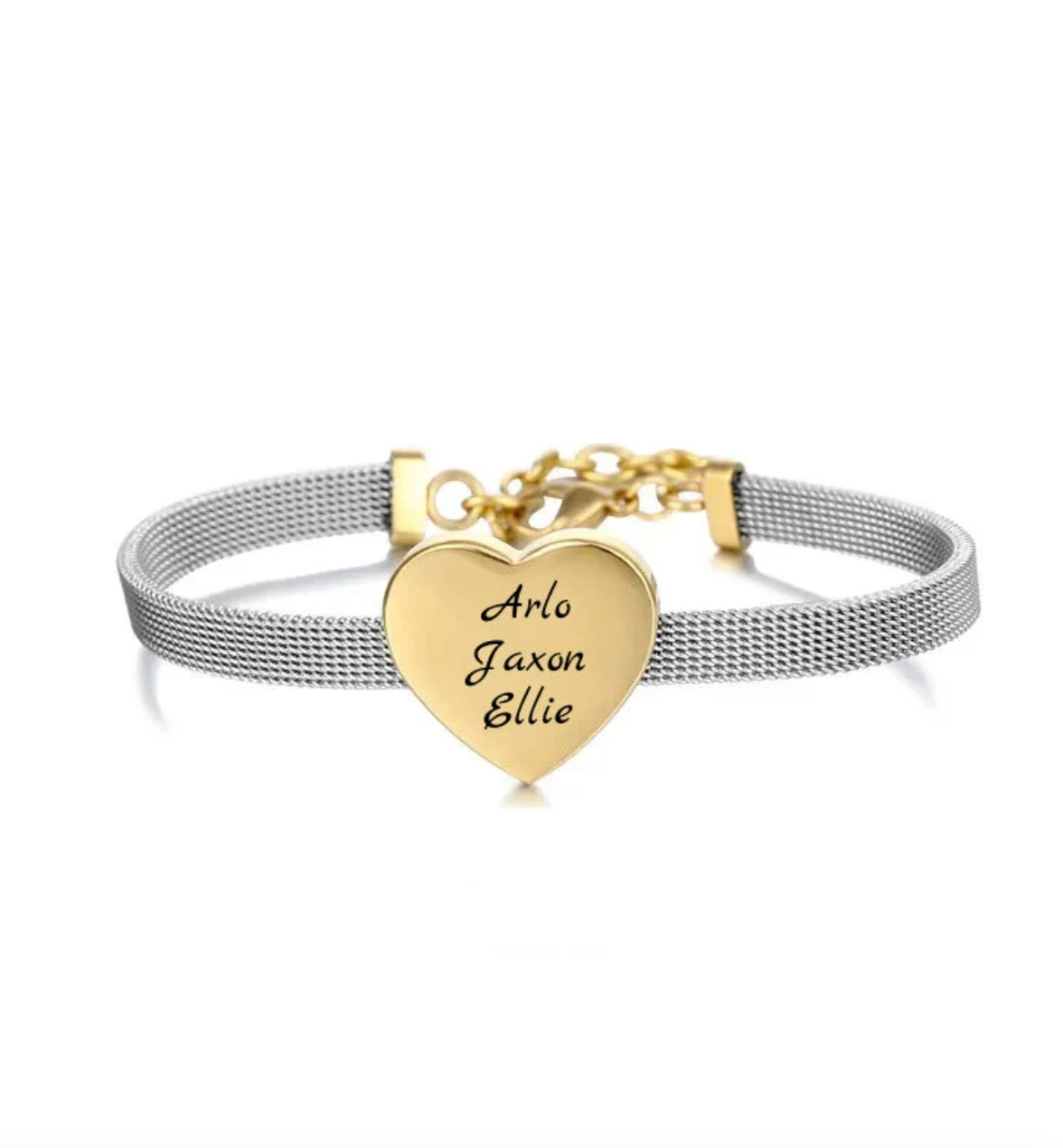 Personalised Heart Charm Bracelet