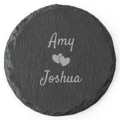 Personalised Couple Slate Coaster