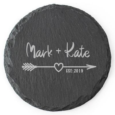 Personalised Couples Slate Coaster