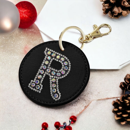 Personalised Rhinestone Letter Keyring