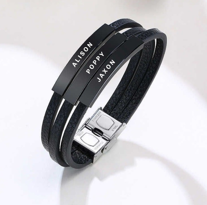 Personalised Triple Band Bracelet