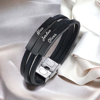 Personalised Triple Band Bracelet