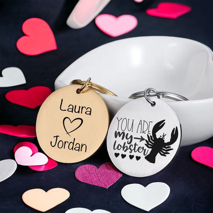 Personalised You Are My Lobster Keyring