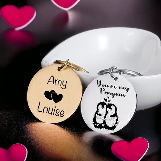 Personalised You're My Penguin Keyring