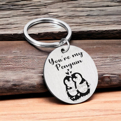 Personalised You're My Penguin Keyring