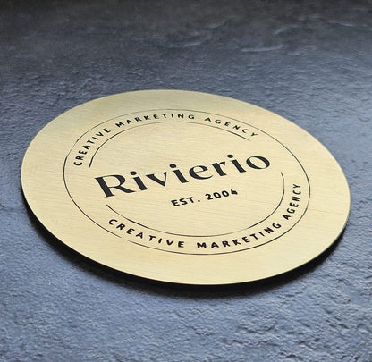 Personalised Company Logo Stainless Steel Coaster