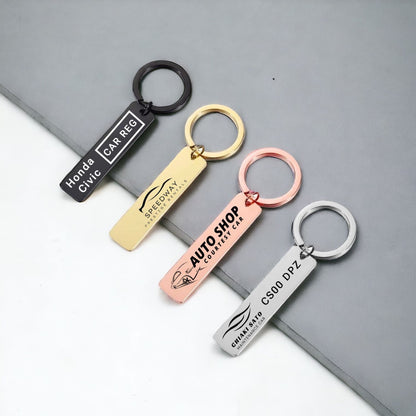 Personalised Rental & Courtesy Car Keyrings