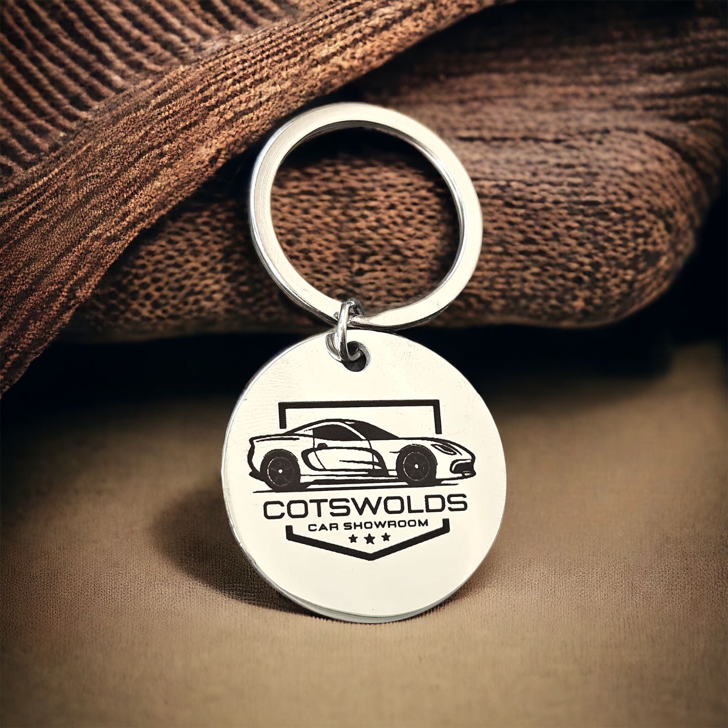 Personalised Company Logo 30mm Disc Keyring