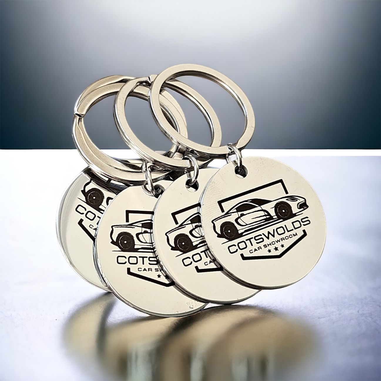 Personalised Company Logo 30mm Disc Keyring