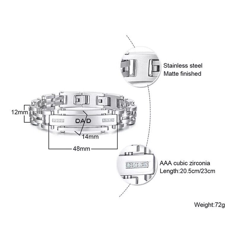 Personalised Dad Bracelet