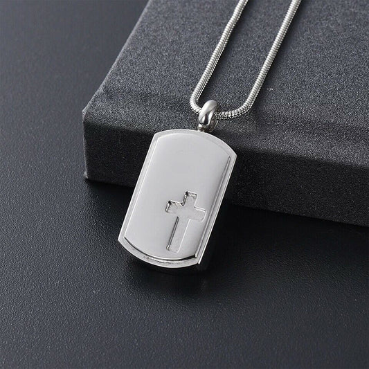 Personalised Cross Urn Necklace