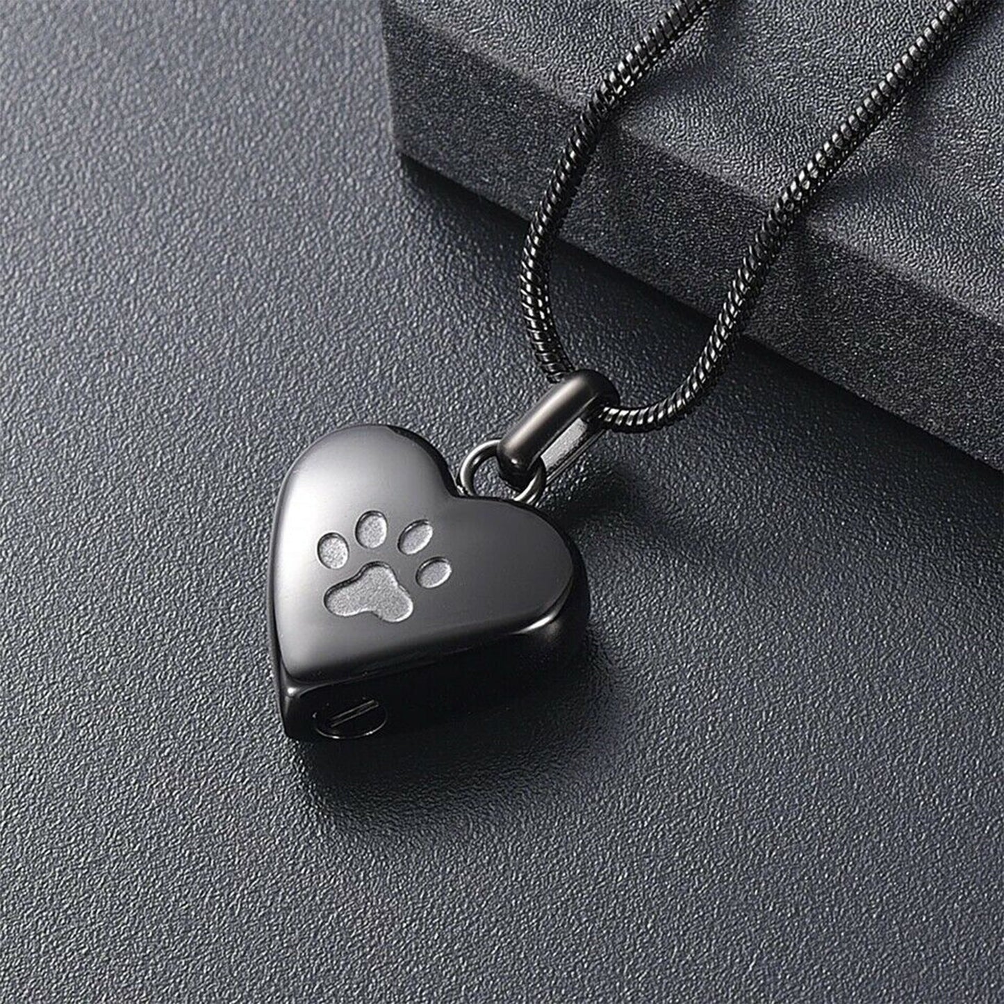 Personalised Heart & Paw Urn Necklace