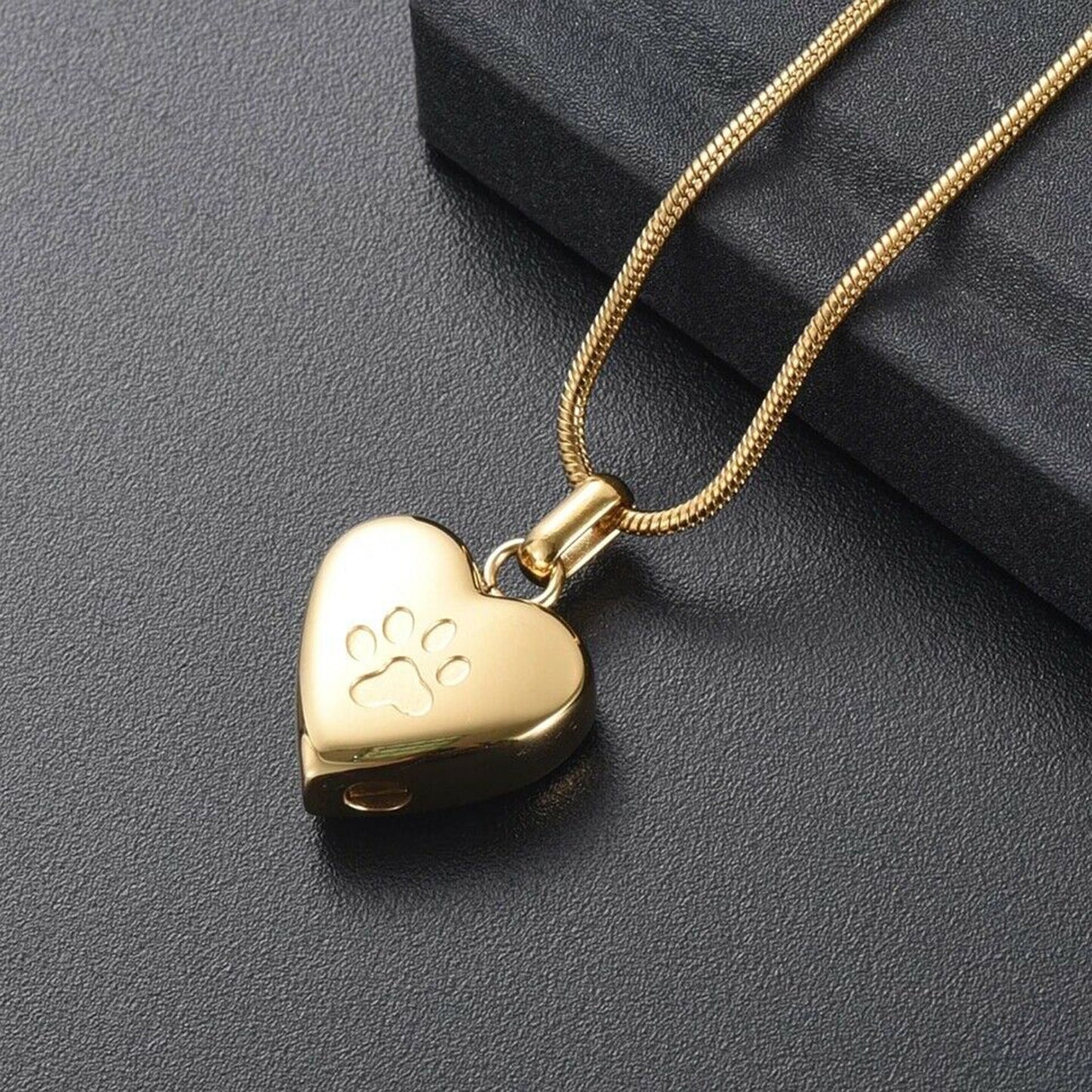 Personalised Heart & Paw Urn Necklace