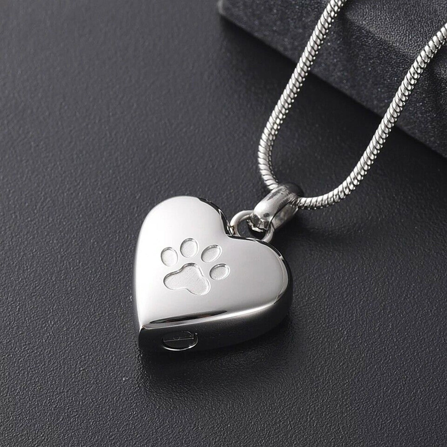 Personalised Heart & Paw Urn Necklace