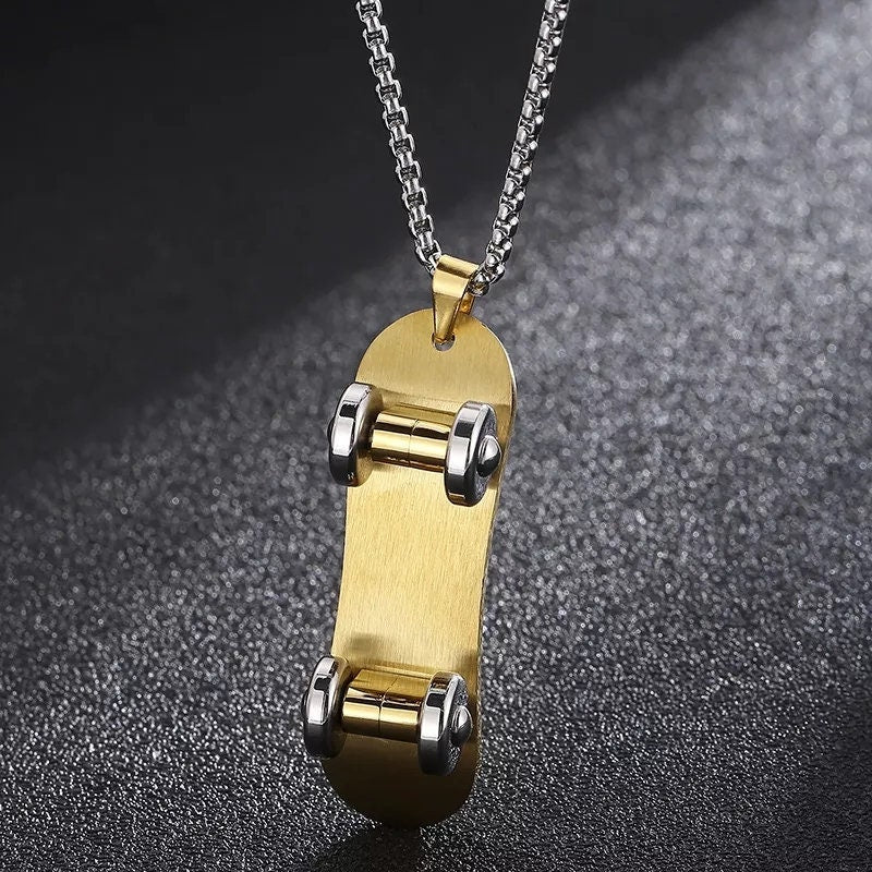 Personalised Skateboard Necklace