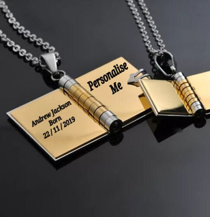 Personalised Book Necklace