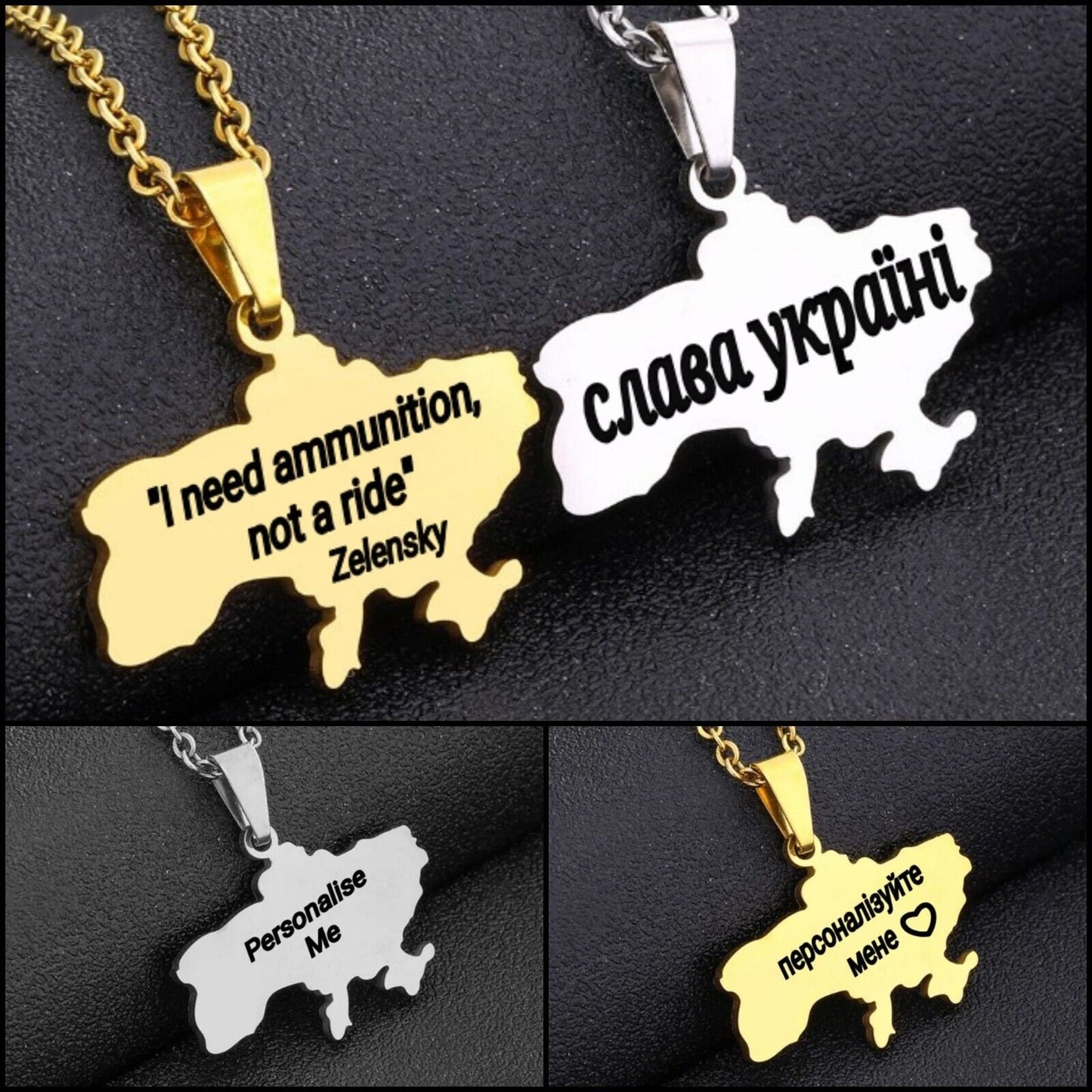 Personalised Ukraine Necklace