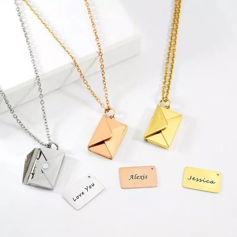 Personalised Envelope Necklace