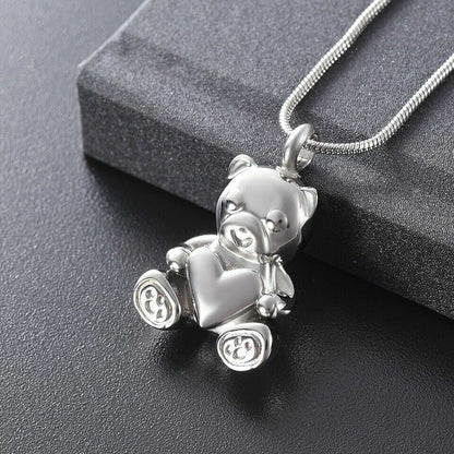 Personalised Bear Urn Necklace