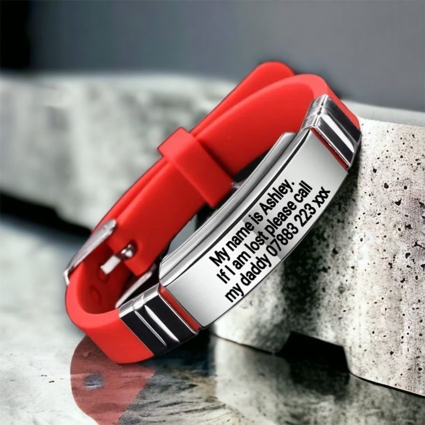 Children's Personalised Lost/Missing Alert Bracelet