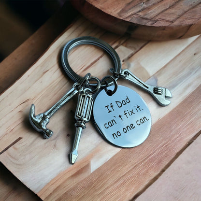 Personalised Dad Can't Fix It Keyring