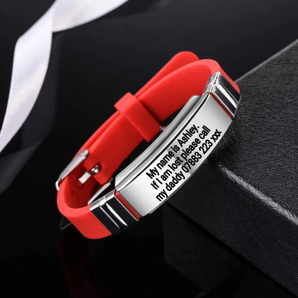 Children's Personalised Lost/Missing Alert Bracelet