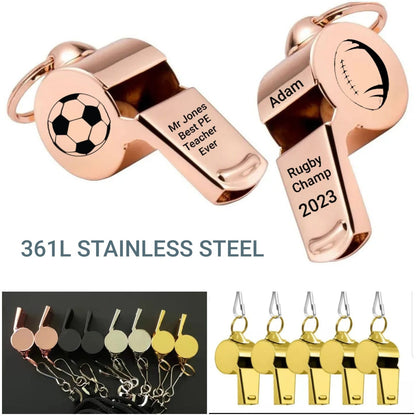 Personalised Stainless Steel Whistles