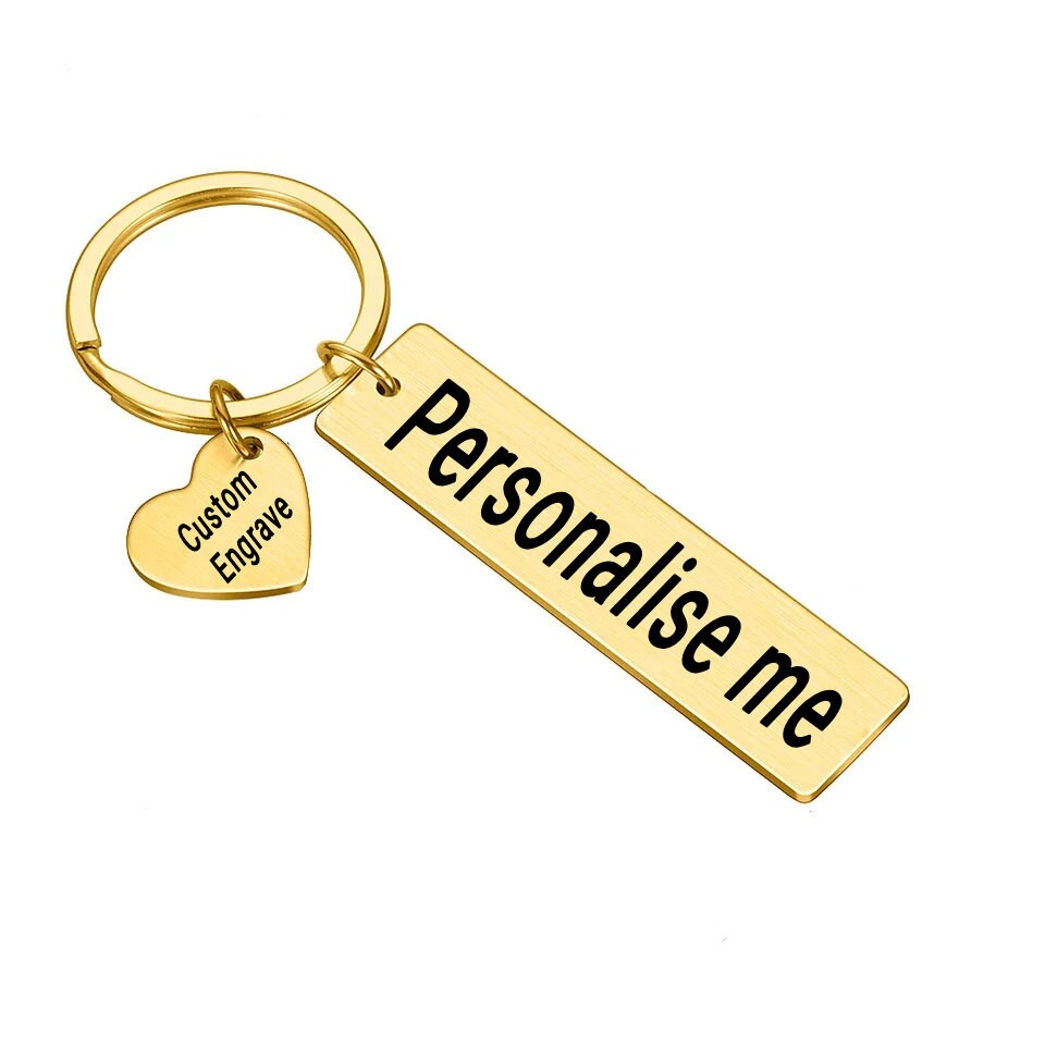 Personalised Heart Keyring