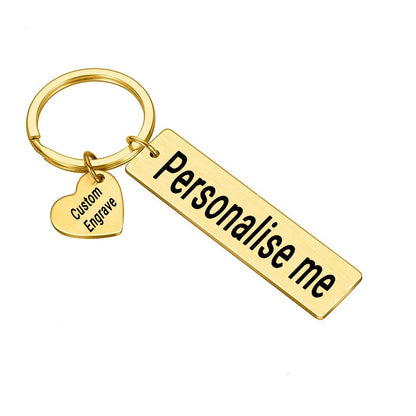 Personalised Heart Keyring