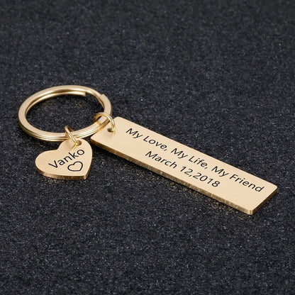 Personalised Heart Keyring