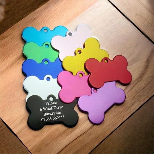 Personalised Bone Pet ID Tag